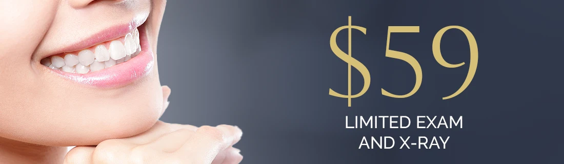 close up of a woman smiling next to special promotion verbiage