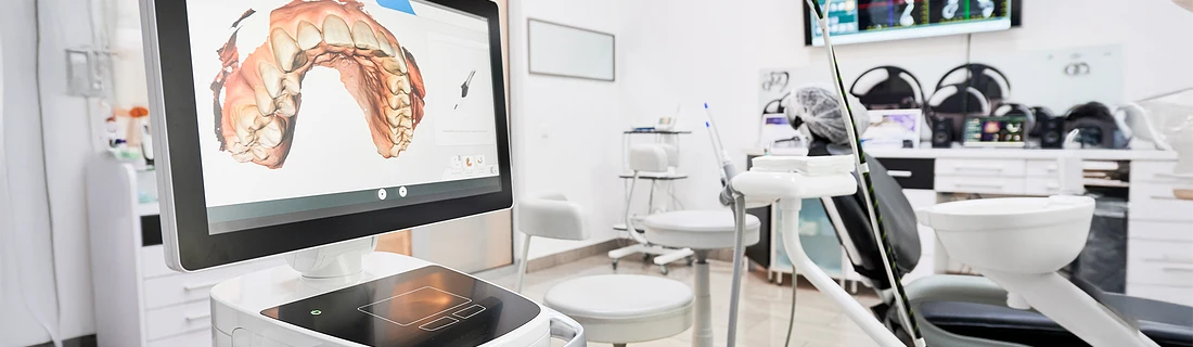 Dentist Flower Mound TX Advanced Dental Technology Hero many devices and technology that dentists use at the clinic are on display
